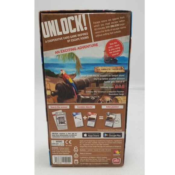 Unlock! Mystery Adventures The Tonipal's Treasure (2017) 100% COMPLETE - Picture 3 of 5